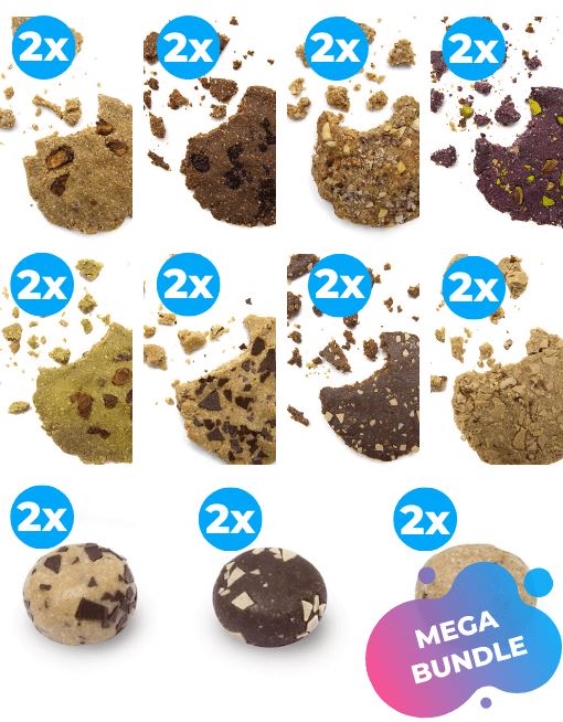 Raw Superfood Cookie - Salted Caramel & Pecan Nutritious Cookies MyRawJoy MEGA MIX | 22 COOKIES - 2 OF EACH FLAVOUR 