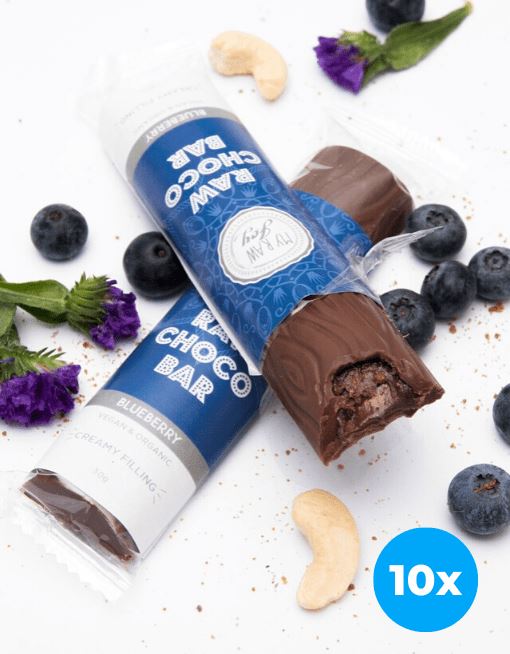 Cream Choco Bar - Blueberry Cream Cream Bars MyRawJoy 10 Bar Bundle Deal | €2.87 per Bar 