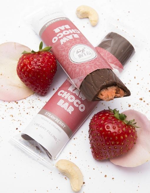Cream Choco Bar - Strawberry Cream Cream Bars MyRawJoy 1 Bar 