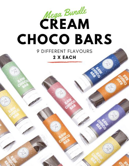 Flavour Mix Bundle - Cream Choco Bars Cream Bars MyRawJoy 18 BARS - 2 OF EACH FLAVOUR | €2.68 PER BAR 