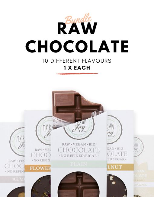 Flavour Mix Bundle -Raw Chocolate Bars Raw Chocolates MyRawJoy FLAVOUR MIX BUNDLE | 10 BARS - 1 OF EACH FLAVOUR 