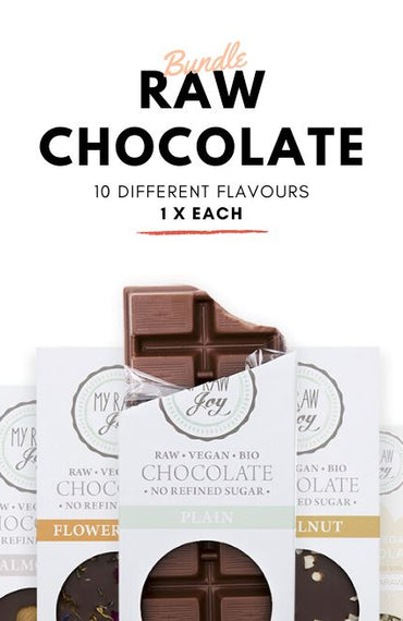 Flavour Mix Bundle -Raw Chocolate Bars Raw Chocolates MyRawJoy FLAVOUR MIX BUNDLE | 10 BARS - 1 OF EACH FLAVOUR 