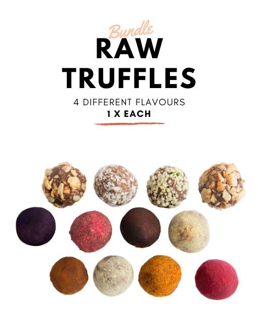 Flavour Mix Bundle - Raw Truffles Raw Gourmet Truffles MyRawJoy MEGA MIX BUNDLE | 8 BOXES - 2 OF EACH FLAVOUR | €2.93 PER BOX 