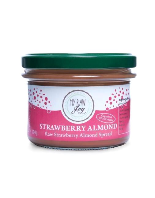 Raw Strawberry Almond Spread Raw spreads & nutbutters MyRawJoy 