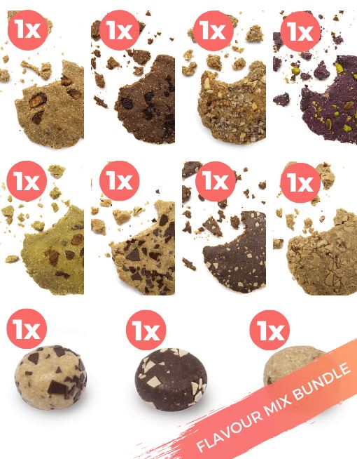 Raw Superfood Cookie - Salted Caramel & Pecan Nutritious Cookies MyRawJoy FLAVOUR MIX BUNDLE | 11 COOKIES - 1 OF EACH FLAVOUR 